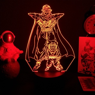 Dragon Ball Led Anime luz Son Goku figura acrílica para decoración de la habitación Usb Sensor luz de noche extraña