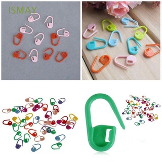 ISMAY 100Pcs Markers Holder High Quality Needle Clip Locking Stitch New Mix Color Mini Knitting Plastic Craft Crochet/Multicolor (1)