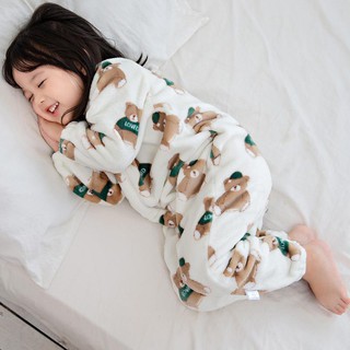 Pijamas de bebé otoño e invierno de franela más terciopelo grueso de lana de coral [mingxuan865.my21.09.10]