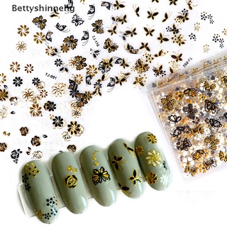bhg> 30 unids/set 3d colorido mariposa lámina de uñas pegatinas flor autoadhesivas pegatinas bien