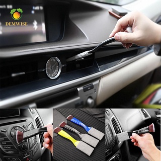 DEMWISE Removal Dust Brush Auto Maintenance 2 In 1 Car Air-Conditioner Outlet Car Accessories Multi-purpose Interior Brush Washer Cleaning Tool/Multicolor