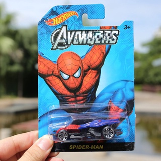Hot Wheels Cars Diecast Modelo Niños Juguetes Regalos Spiderman Veneno Hulk Iron Man De Navidad (9)
