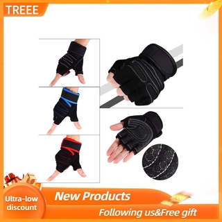 treee 2 guantes de levantamiento de pesas gimnasio entrenamiento fitness entrenamiento ejercicio deportes s