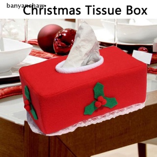 banyanshaw feliz navidad santa claus muñeco de nieve caja de pañuelos cubierta de mesa decoración de navidad co