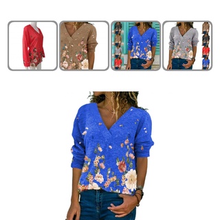 intoya Streetwear Blouse Printed Loose-fitting Blouse Soft for Party