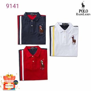 Ropa de los hombres de la mejor calidad Ralph Laurens nuevo bordado de Color Paul logotipo de algodón mosaico de Color de los hombres personalizado Slim-fit de malla de tenis camisas Polo camisas de Polo para los hombres (1)