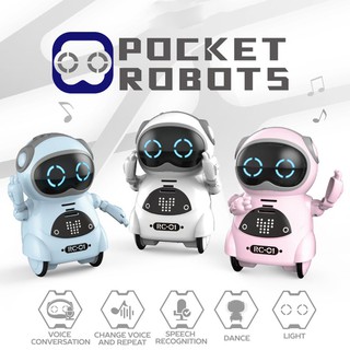 [sun]Mini Robot de bolsillo inteligente para caminar música danza luz reconocimiento de voz juguete infantil