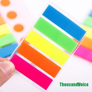 [ThousandVoice] 100 hojas de papel fluorescente autoadhesivo bloc de notas notas adhesivas