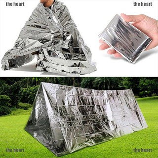 {theheart} 130x210cm supervivencia de emergencia mylar impermeable saco de dormir de papel de aluminio térmica manta