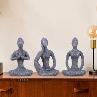 [KESOTO] Resina Yoga niña figura escultura adorno estatua escritorio TV gabinete decoración