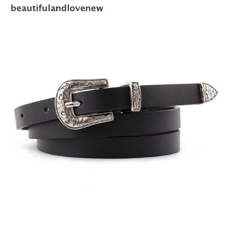 [beautifulandlovenew] señoras mujeres boho vintage cinturón hebilla cinturón mujer delgado estrecho cinturones de cuero (4)