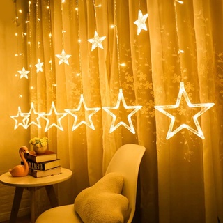 [brsimhoa1] Cortina De estrellas con luces Led Para decoración De fiesta De cumpleaños/boda/navidad