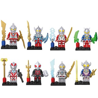 8 unids/set Ultraman Geed Taro Zero Mini figuras juguetes Lego Compatible LG128