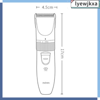 [lyewjkxa] Recortador De vello eléctrico Usb inalámbrico con cuerpo y Barba 4 peine De fijación De 5 Velocidades De precisión