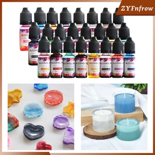 tinta de alcohol 26 botellas de tinta concentrada a base de alcohol para petri plato hacer resina epoxi pintura tinte de color pigmento líquido (3)