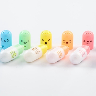 6pcs cápsulas iluminador vitamina píldora resaltar marcador de Color bolígrafos de dibujo forro papelería oficina suministros escolares A6869 (5)