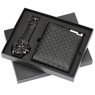 Set de regalo para hombre exquisito reloj de embalaje + cartera conjunto creativo combinación conjunto (8)
