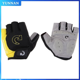 (yunnan) guantes de ciclismo bicicleta motocicleta deporte gel medio dedo guantes s- xl tamaño