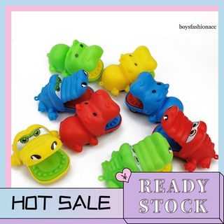 Bby - 3 piezas de dibujos animados Animal de boca grande cocodrilo hipopótamo molde tire hacia atrás Mini coche rompecabezas de juguete (1)