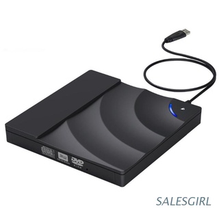 salesgirl unidad de dvd externa de alta velocidad usb3.0 portátil slim c d+/-rw quemador reproductor escritor