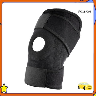 [Fs]Manga de rodilla mantener caliente Adjusstable negro rodillera soporte de compresión para fútbol (1)
