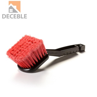 Cepillo de rueda de coche deceble con cerdas rojas Auto motocicleta limpieza herramientas de lavado