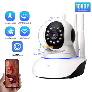 1080p WiFi cámara IP inalámbrica Inteligente 360 visión Nocturna IR bebé Monitor de vigilancia Cam-REF01
