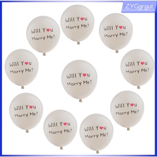 10 unids/lotes \\\\"will will marry me\\\\\\\\' 12 pulgadas globos de látex para propuesta romántica,