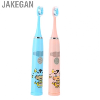 jakegan kids cepillo de dientes eléctrico limpieza ipx7 impermeable una llave de arranque para niños cuidado oral