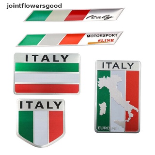 Jtff-Pegatina De Aluminio 3D De Metal Italia , Bandera Italiana , Emblema , Insignia , Decoración De Coche