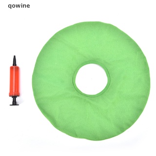 qowine inflable anillo de goma redondo cojín de asiento médico hemorroides almohada donut +bomba co
