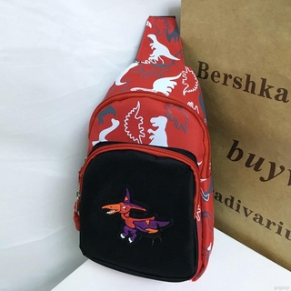 moda pequeña bolsa de bebé niñas niños niños bolsa de cintura bolso de cinturón pecho cadera de dibujos animados dinosaurio crossbody bolsa