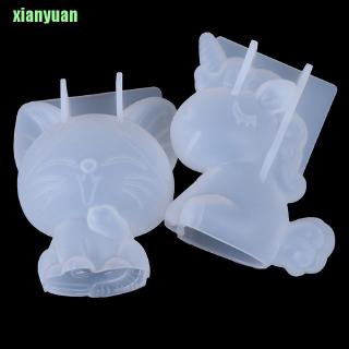 xy moldes transparentes de resina epoxi de caballo/gato diy/herramienta de decoración para hacer velas (3)