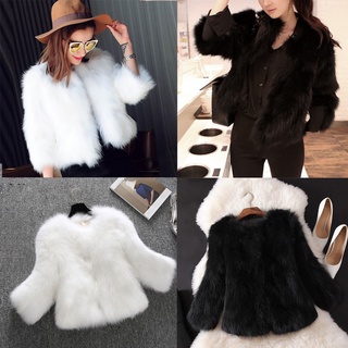 Women Faux Fur Soft Fur Coat Jacket Fluffy Winter Waistcoat Outerwear