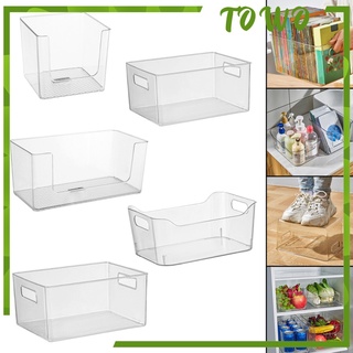[Towo] Gabinete de plástico para despensa de cocina, refrigerador o congelador, recipientes de almacenamiento de alimentos organizador para frutas, yogur, aperitivos, Pasta,