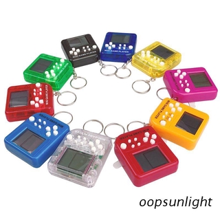 Sun portátil Mini Tetris consola de juegos llavero LCD de mano jugadores de juegos niños educativos juguetes electrónicos Anti-estrés llavero