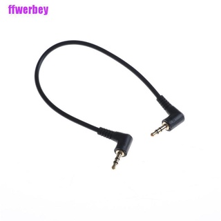 [ffwerbey] cable de audio estéreo macho a macho de 90 grados en ángulo recto de 3,5 mm para coche aux