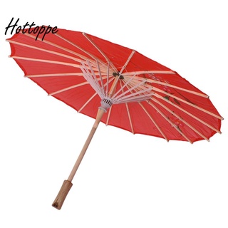 Flor impresión tela roja bambú 21" Dia paraguas chino sombrilla