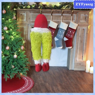 grinch navidad felpa colgante piernas largas exquisitas para regalo
