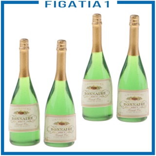 4x botellas De vino en Miniatura Champagne 1/12 Modelo De Comida Escala (2)