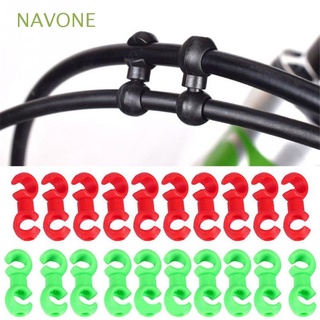 NAVONE 10Pcs Clasps S Style Buckle Clips Cycling Rotatable MTB For Brake Cable Bicycle Bike Storage Device/Multicolor