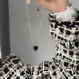 Colgante collar accesorios Simple moda suéter cadena coreana Ins corazón