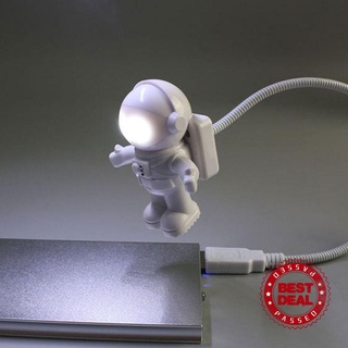 Nuevo Desgin astronauta Spaceman USB LED ajustable escritorio de noche para PC luz lámpara Y1X4