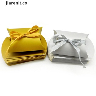 [jiarenit] 50 cajas de caramelos de papel kraft, forma de almohada, regalo de boda, cajas de regalo (1)