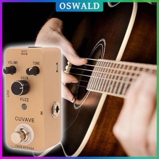Disponible Oswald CUVAVE Fuzz Blues Style Fuzz Pedal de efecto guitarra con True Bypass