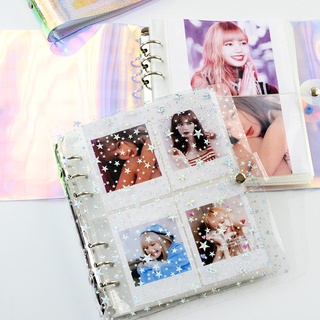 Ins Shiny PhotoCard Binder con 25 mangas para álbum de fotos, postal Lomo, bolsa de almacenamiento