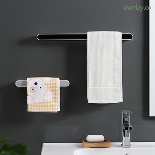 overley - estante de toallas impermeable autoadhesivo para baño, organizador de toallas, organizador de inodoro, gancho para colgar, soporte para cocina, montado en la pared, barra de toalla libre