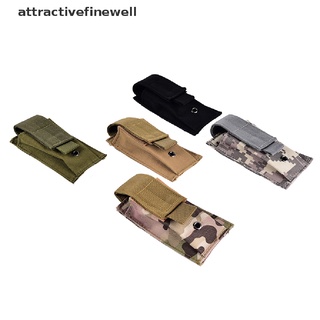 [attractivefinewell] 1pc militar táctico revista bolsa cuchillo linterna funda airsoft bolsa de caza