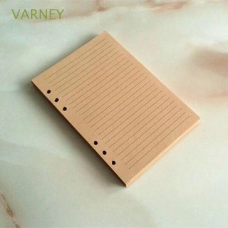 VARNEY School Supplies Paper Refill Stationery Binder Inside Page Notebook Refill Paper Inner Core Vintage Retro Diary Planner Kraft Paper White Line 80sheets Loose Leaf Inner Page