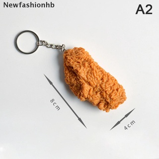 (arichbluehb) llavero de imitación de alimentos de pollo frito nuggets pollo pierna comida colgante juguete regalo en venta